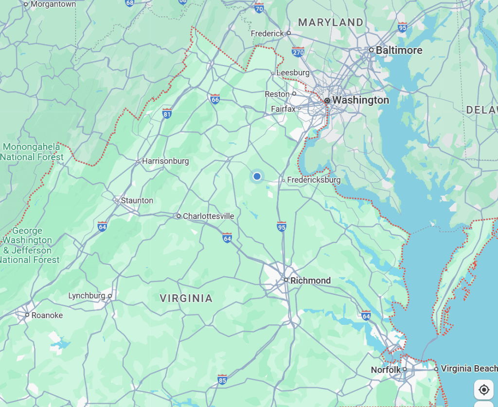 Service Area Maryland Virginia District of Columbia