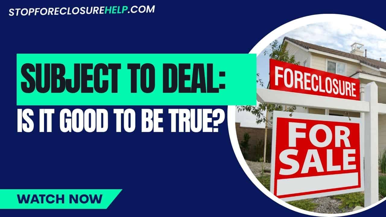 use creative finance subject-to stop foreclosure.